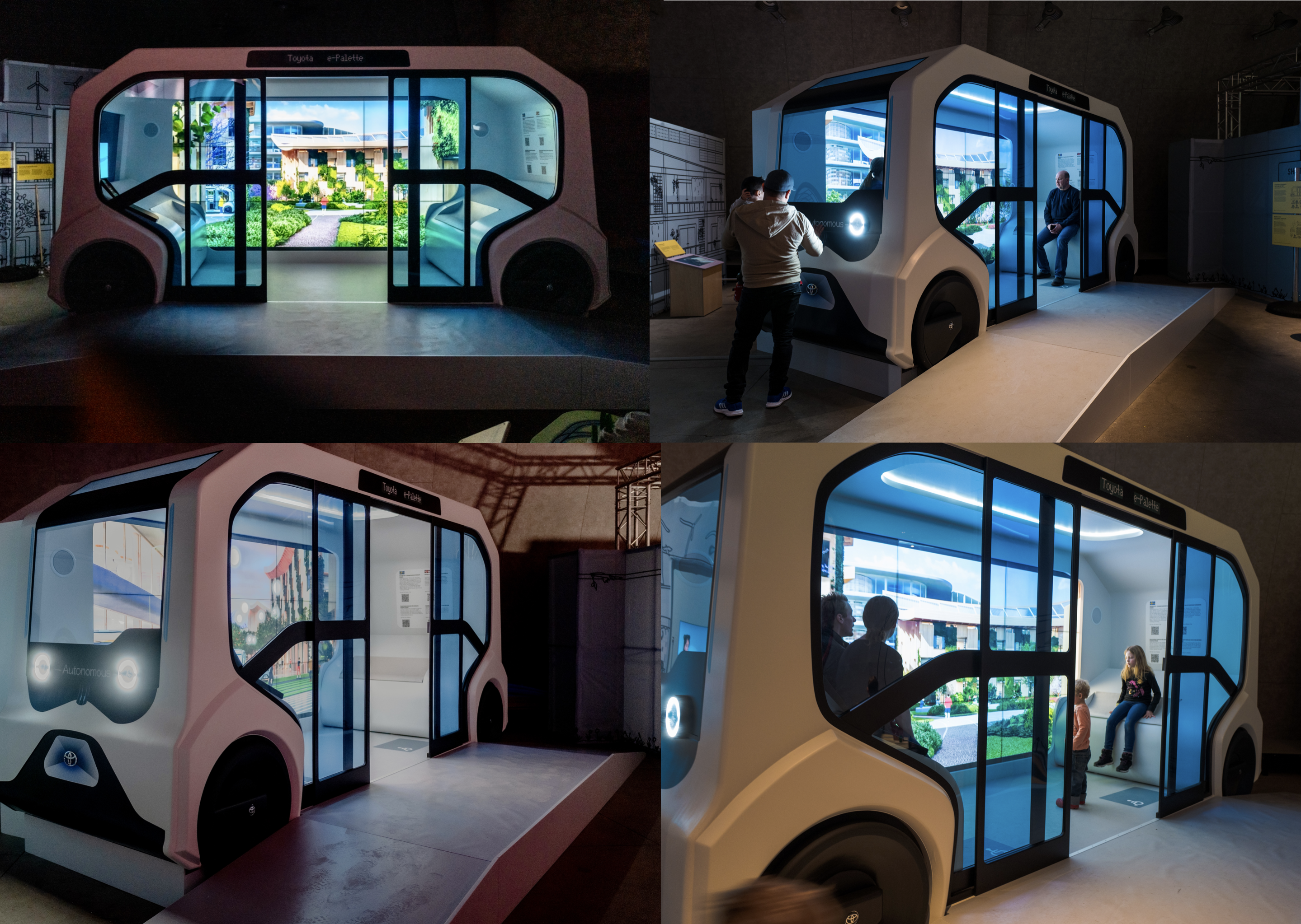 Immersive Experience Toyota e-Palette à Stockholm : visuels du dispositif en taille réelle